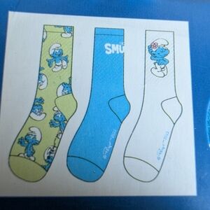 New Peyo Smurfs Ladies Girls character socks. 3 pairs From Belgium!!